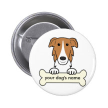 Personalised Borzoi Pinback Button