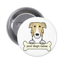 Personalised Borzoi Pinback Button
