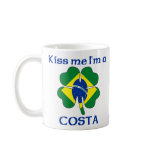 Personalised Brazilian Kiss Me I'm Costa mugs