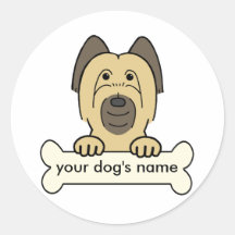 Personalised Briard Round Stickers