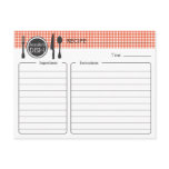 Personalised Bridal Shower Recipe Card