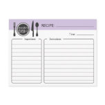 Personalised Bridal Shower Recipe Card postcards