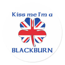 Personalised British Kiss Me I'm Blackburn