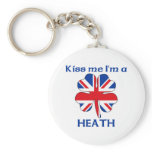 Personalised British Kiss Me I'm Heath keychains