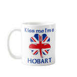 Personalised British Kiss Me I'm Hobart mugs