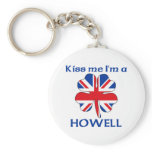 Personalised British Kiss Me I'm Howell keychains