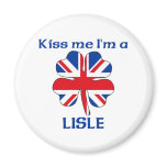 Personalised British Kiss Me I'm Lisle magnets