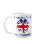 Personalised British Kiss Me I'm Nottingham mugs