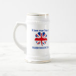 Personalised British Kiss Me I'm Rushworth mugs