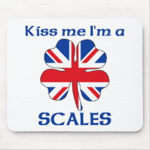 Personalised British Kiss Me I'm Scales Mousepads