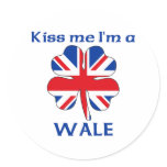 Personalised British Kiss Me I'm Wale stickers
