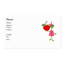Personalised Business/Calling Card-Teacher & Apple Business Card