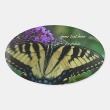 Personalised Butterfly Oval Stickers