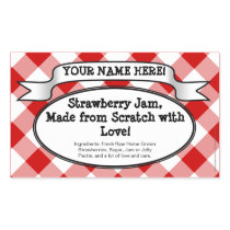 Personalised Canning Jar Label, Red Gingham Jelly