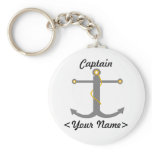 Personalised Captain Anchor Keychain