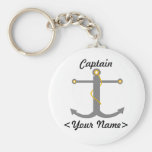 Personalised Captain Anchor Keychain