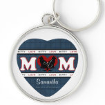Personalised Cat Mum Kitty Love Heart keychains