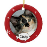 Personalised Cat/Pet Photo Holiday Christmas Ornaments
