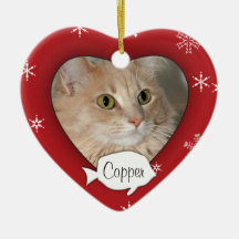 Personalised Cat Photo Holiday Ornament