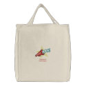 Personalised cheerleader name embroidered tote bag embroidered bags