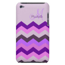 Personalised Chevron Purple Blast iPod Touch Cover