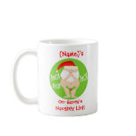Personalised Christmas Naughty Santa Coffee Mug