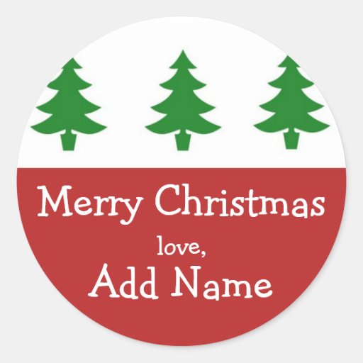 personalised christmas tree gift sticker zazzle personalised christmas tree gift sticker zazzle
