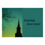 Personalised Church Steeple Baptism Personalized Invites