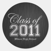 Personalised Class of 2011 Stickers (silver)