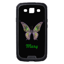 Personalised Colourful Butterfly Galaxy S 3 Case