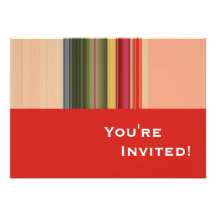 Personalised Colourful Stripes 40th Birthday Party Personalized Invitations