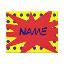 Personalised Comic Wall Art Gallery Wrap Canvas