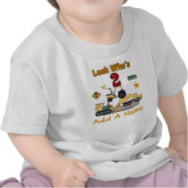 Personalised Construction 2nd Birthday T-shirt