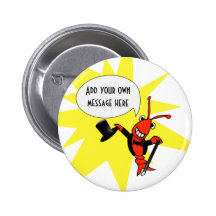 Personalised Crawfish/Lobster Tuxedo Button