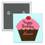 Personalised Cupcake Birthday Button