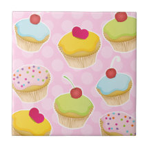 Personalised Cupcakes Tile