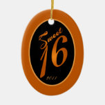 Personalised Custom Ornament Sweet 16 Orange