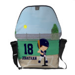 Personalised Cute Baseball cartoon player Messenger Bag