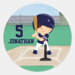 Personalised Cute Baseball cartoon player Stickers