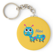 Personalised Cute Caterpillar Keychain