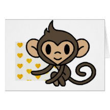 *!PERSONALISED!* cute monkey Card