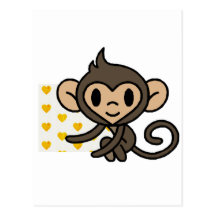 *!PERSONALISED!* cute monkey Post Card