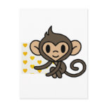 *!PERSONALISED!* cute monkey postcards