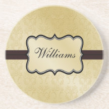 Personalised Damask coasters