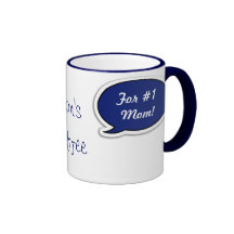 Personalised Dark Blue Speech Bubble Coffee Mug