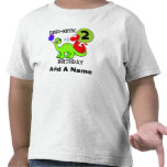Personalised Dinosaur 2nd Birthday Tshirt