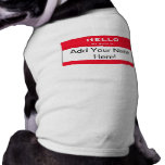 Personalised Dog Name Tag Dog Shirt