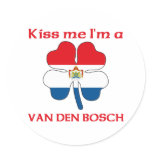 Personalised Dutch Kiss Me I'm Van Den Bosch stickers