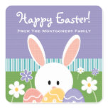 Personalised Easter Bunny Eggs Label Stickers