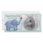 Personalised Elephant Valentine's Day Photo Cards photo cards